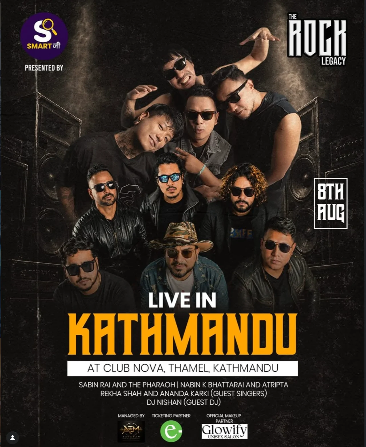 The Rock Legacy live in Kathmandu at Club Nova event poster